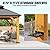11'x13' Wood Gazebo, Spruce Wood Hardtop Gazebo with 2 Storage Shelves, Double Galvanized Steel Roof Outdoor Wooden Pavilion for Deck, Garden, Backyard