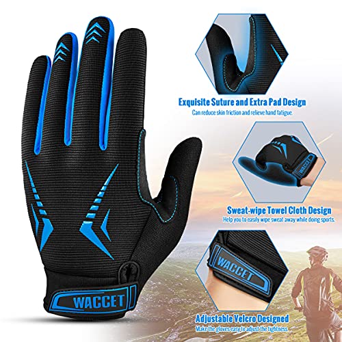 WACCET Guanti MTB Uomo Donna, Guanti Bici Lunghi