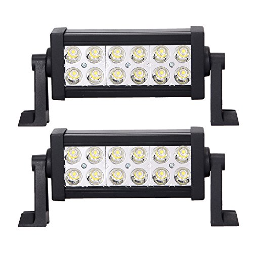 LED Light Bar, Northpole Light 2X 8 36W Spot LED Light Bar Work Light, IP67 Waterproof LED Off Road Lights, Driving Fog Light with Mounting Bracket for Off-Road, Truck, Car, ATV, SUV