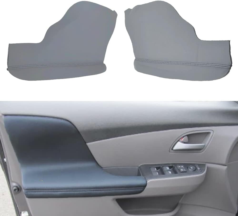 Front Door Panels Armrest Cover Leather Left & Right
