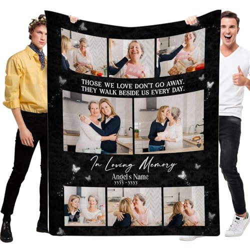 Muewent Individuelle Decke mit 8 Fotodrucken, personalisierte Decke mit...