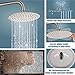Aolemi Outdoor Shower Fixture SUS304 Triple Function Brushed Nickel Wall Mounted Stainless Steel Shower Faucet System Set with Hand Spray,8