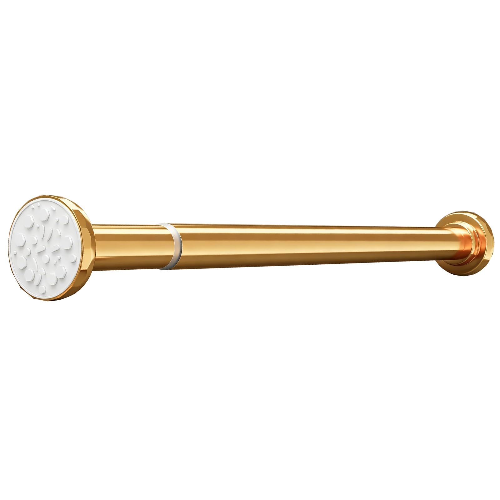 Aluminum Adjustable Shower Curtain Rod, Spring Tension Curtain Rod, 20"-110" Non Drilling for Window, Bathroom, Closet, Room Divider(Gold,90-160cm/35-63in)