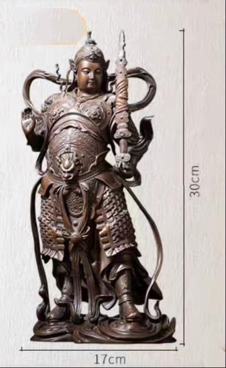 Amazon｜【仏像】韋駄天 立像（いだてん）真鍮製 仏教工芸品 室内飾り
