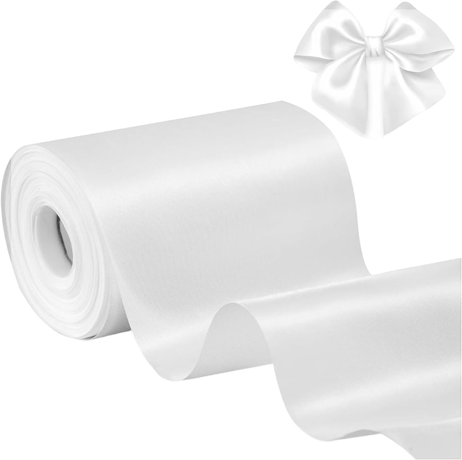 Paegeant Ribbon Wide Ribbon Wedding Car Ribbon White Craft Gift Ribbon Cuttable Thick ...