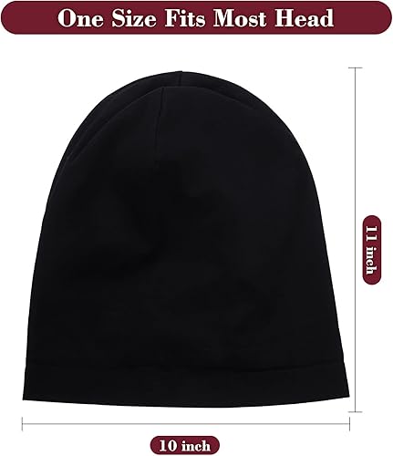 Miniatura 2 de SATINIOR 6 gorros de dormir con forro de satén para dormir con calavera, gorro de noche para cabello rizado, para mujeres y niñas
