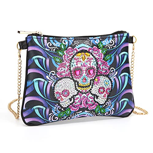 5D DIY Diamond Peinture Creative Skull Coin Porte-Monnaie Cover