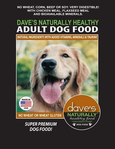 Dave's Pet Food Naturally Healthy Adult Dry Dog Food, 18 lb,Brown
