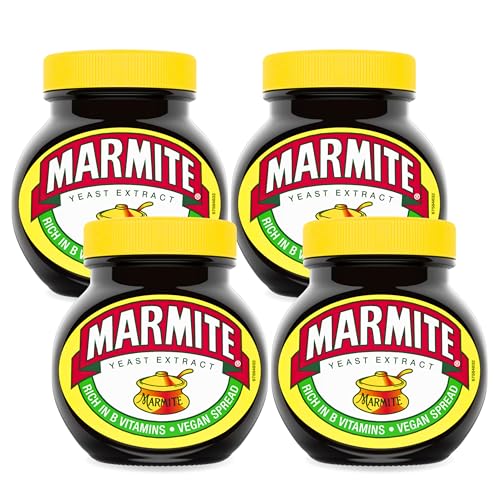 Marmite Yeast Extract – Pasta de Extracto de Levadura - Sabor Intenso Umami y enriquecido con Vitamina B - Ideal para Tostadas, Salsas y Recetas - Pack Laborawi (250g, 4, unidad)