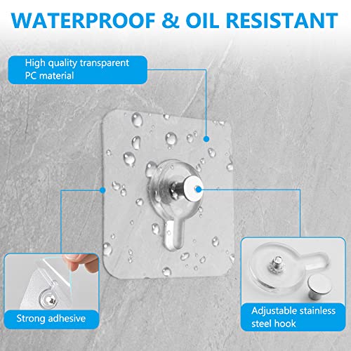 Miniatura 5 de Flintronic Ganchos Adhesivos Para Pared, 12 Ganchos Autoadhesivos Ultrafuertes, Adhesivo Removible Para Colgar Marcos De Fotos Sin Perforaciones, Para Vidrio, Metal, Marcos, Espejos.