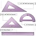 Mr. Pen- Geometry Set, 4 Pack, Blue Magenta Color, Metal Geometry Kit, Triangle Ruler, Metal Ruler, Drafting Triangles, Metal Protractor, Metal Set Square, Drafting Ruler, Drafting Set