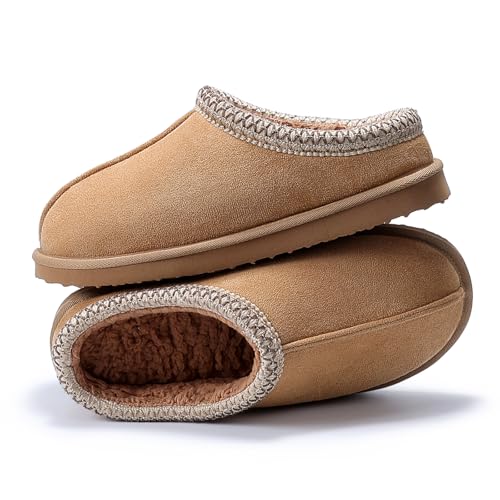 Image of Women's Slippers Fuzzy Cozy Short Ankle Shoes Indoor and Outdoor Mules Furry Warm House Slippers for Woman Cute Fluffy Clogs