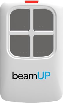 beamUP Universal Garage Door Opener Remote Transmitter, 4-Button Garage Door Remote Control to Operate 4 Separate Garage Doors, Compatible with Most Garage Door and Gate Opener Brands