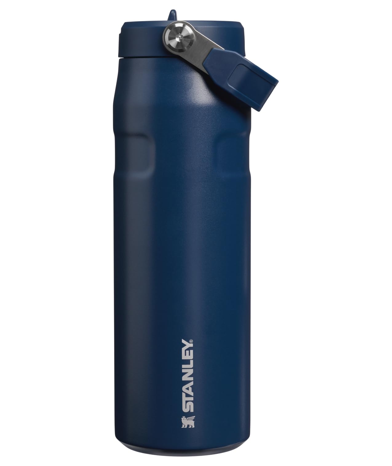 STANLEY IceFlow Flip Straw 2.0 Bottle, 24 oz, Dark Navy | Easy Carry Handle | Twist On Lid and Flip Up Straw | Lightweight Water Bottle | Insulated Stainless Steel | BPA-Free