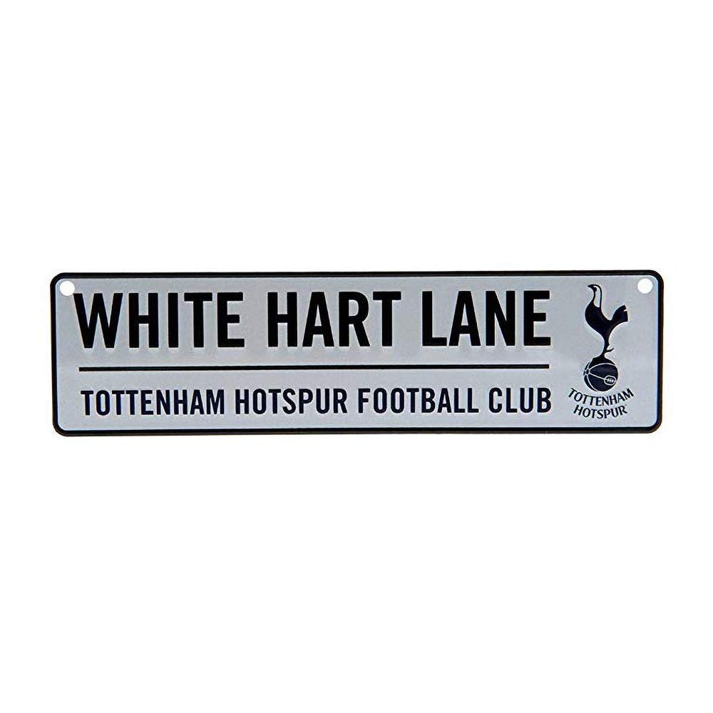 Tottenham Hotspur White Fc Official Football 3D Embossed Metal Hanging Street Sign (One Size) (White/Navy/Black)