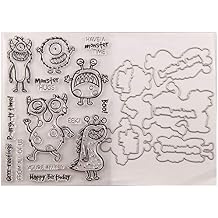 Monster Silicone Clear Stamp and Die Sets for Card Making, DIY Embossing Photo Album Decorative Craft