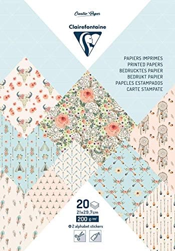 Clairefontaine Pack of 60 Origami Paper, Kiribati, 15 x 15 cm