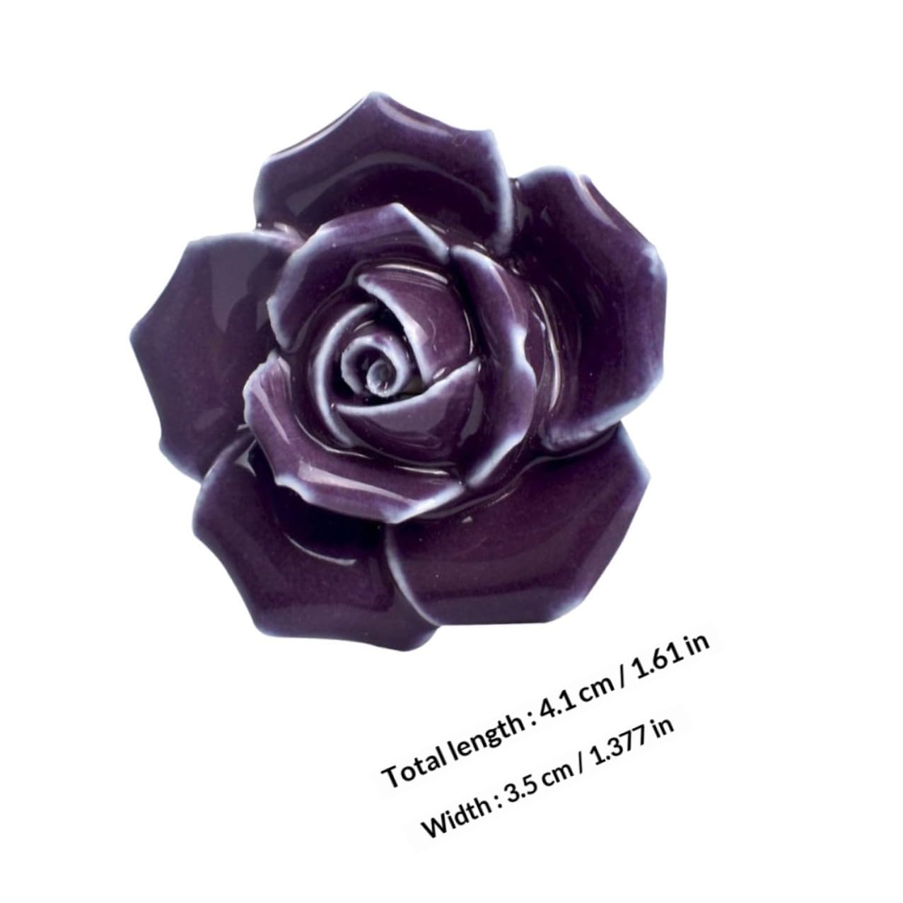 Keramik Rosen Schrankknöpfe 8 Stück Möbelgriffe mit Rosenmotiv Porzellan Türknäufe für Schubladen Schränke Klassisch Filigranes Design für Küche Wohnzimmer