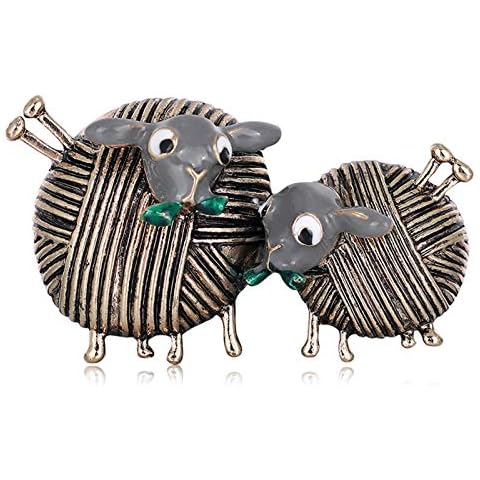 Retro Ball Of Yarn Sheep Shape Brooch Pins Jewelry Clothes Accessories Cover
