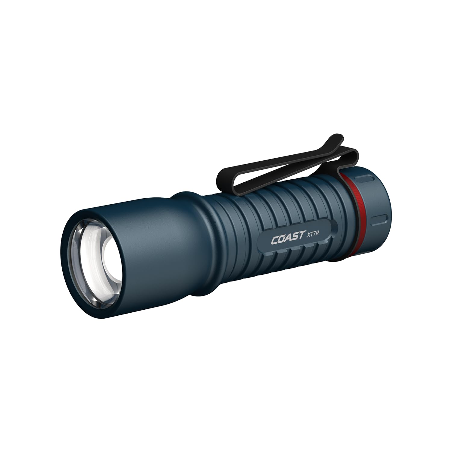 Coast XT7R 1500 Lumen Rechargeable LED Flashlight with Magnetic Mount, Slide Focus, and Pocket Clip, Blue
