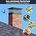 Garvee Chimney Cap 11 in x 11 in, Galvanized Steel Chimney Cover, Weatherproof & Spark Arrestor, Easy Bottom Installation, Heavy-Duty Adjustable Mesh Cover for Outside Clay Flue Tile, Black