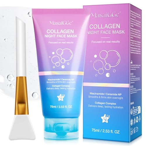Collagen Night Wrapping Mask,Peel off Mascarilla Envolvente de Noche con Colágeno, Hidratación...