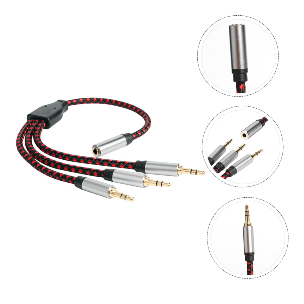 DOITOOL 3stücke Audio Kabel Splitter Hochwertige Verbindung Für Mikrofon Und Lautsprecher Kompatibilität Für Smartphones Tablets Und Langlebiges Mit Vergoldeten Anschlüssen