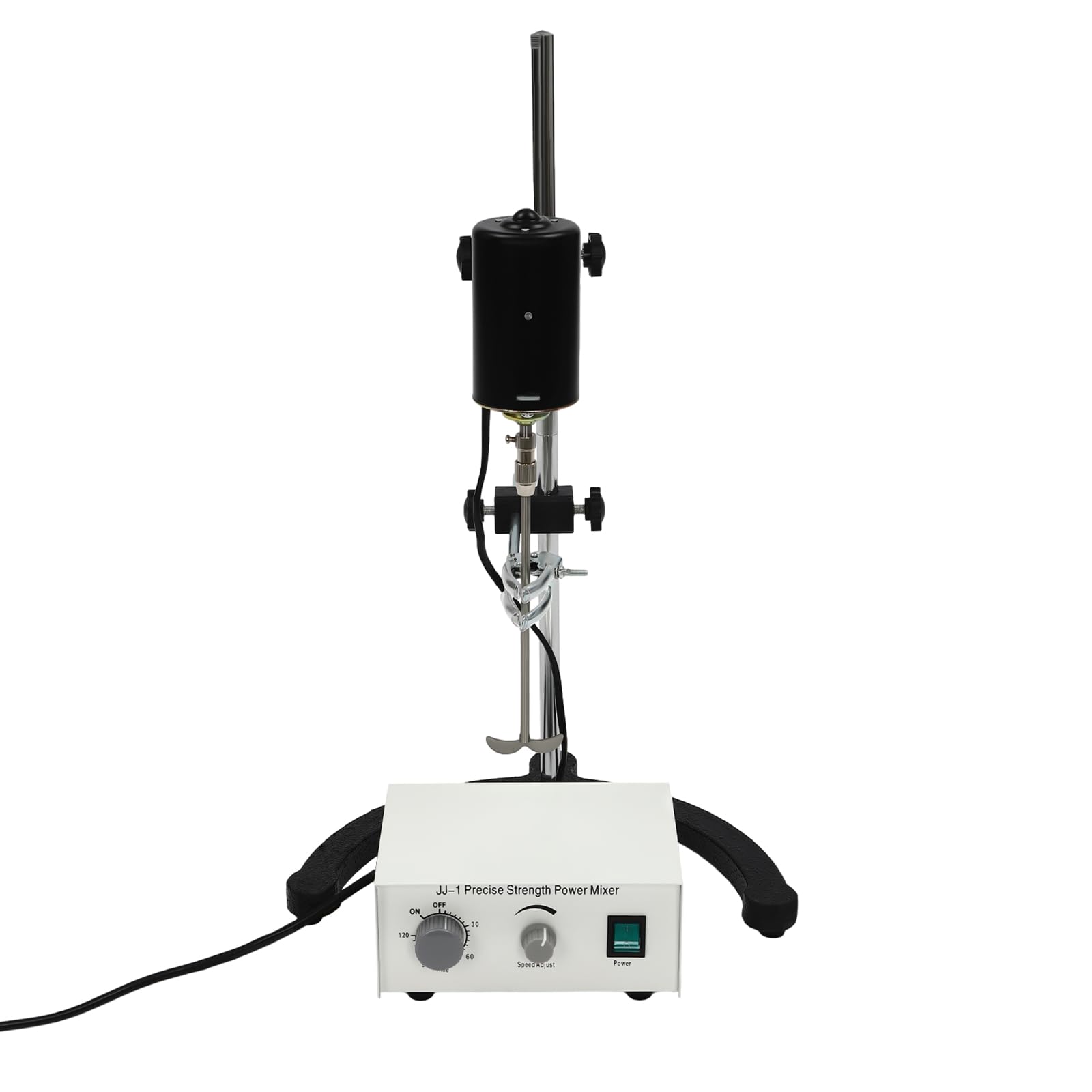 Batidora de laboratorio, 100 W, agitador de laboratorio, agitador eléctrico de precisión, 0-3000 u/min, pinzas fijas, para biología, cosméticos, productos de salud, alimentos