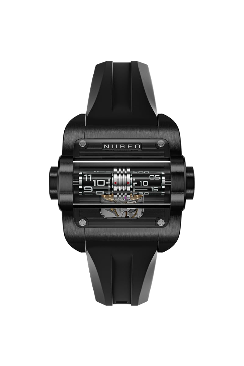 Nubeo Herren-Automatikuhr mit Gummiband, 43,5 mm, Kontinuum, NB-6137