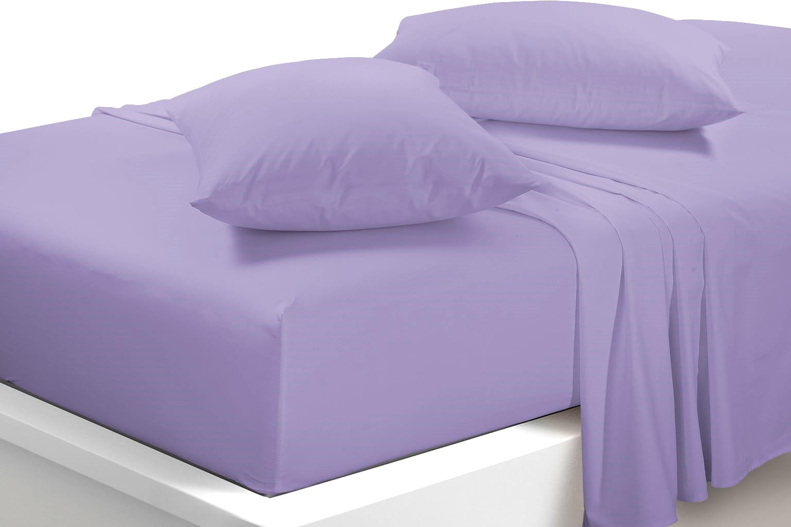 Laam linen Ultra Soft & Durable Pillow Protectors Pack of 2 Envelope 100% Polycotton Pillowcases Plain Pillow Case Cover For Bedroom (Lilac) - Image 2