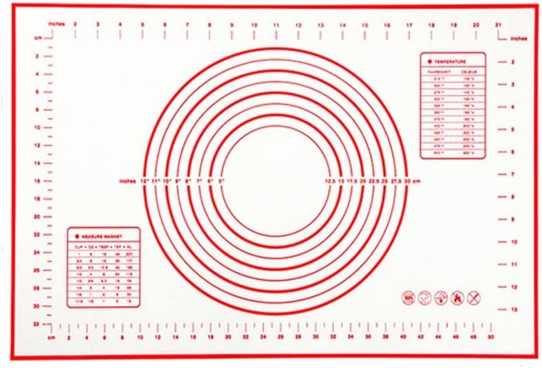 Large Size Silicone Kneading Pad Non-Stick Surface Rolling Dough Mat with Scale Kitchen Cooking Pastry Sheet Oven Liner Bakeware