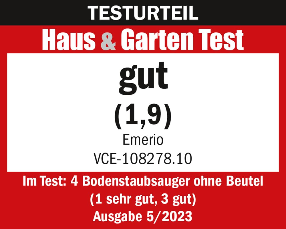 Aspirateur Cyclonique Écoologique Bleu Emerio VCE-108278.10 Zyklon-Staubsauger