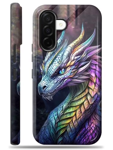 for Samsung Galaxy A17 5G Case with Screen Protector, Magnetic Wireless Charging, Military Grade Shockproof Dual Layer Cover for Samsung A17, Majestic Dragon