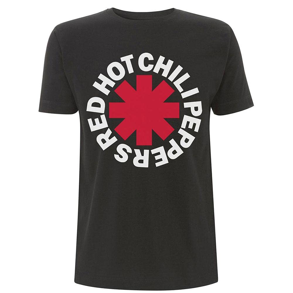 Red Hot Chili Peppers T Shirt Classic Asterisk Band Logo Official Mens Black XXL