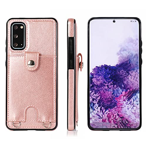 Étui en cuir à rabat pour Galaxy Note 8 finition raffinée or rose