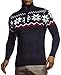 Produktbild Leif Nelson Herren Strickpullover Pullover Norwegerpullover Winterpullover Norweger Muster Grobstrickpullover Männer Pulli für Weihnachten Winter SIM Fit LN20758 M Blau