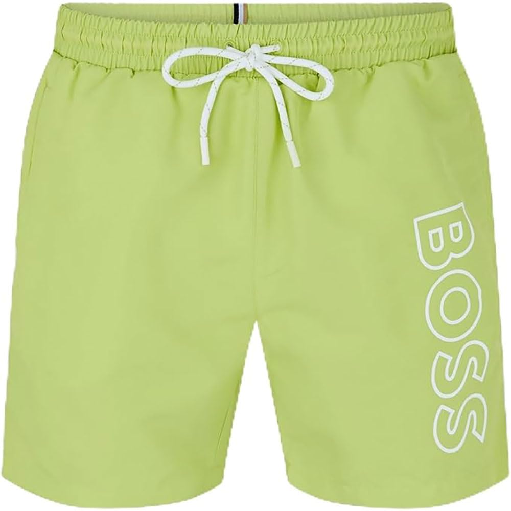 BOSS Mens Swim Shorts Lime/White 331 XL