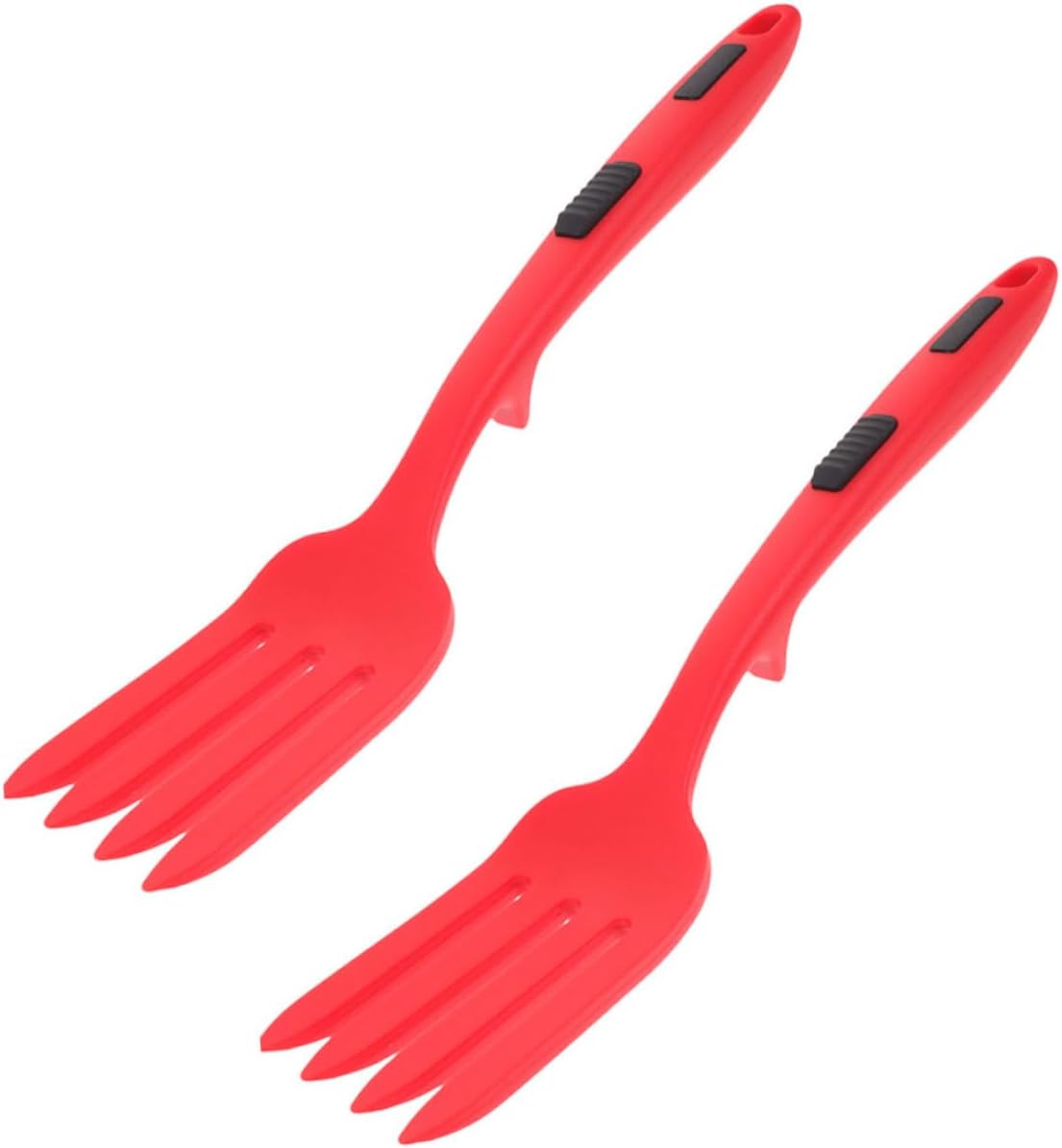 Amosfun 2pcs Silicone Flexible Forks for Boys and Girls Adults Serving Forks for Salad Pasta Fruit Dinner Kitchen Tools