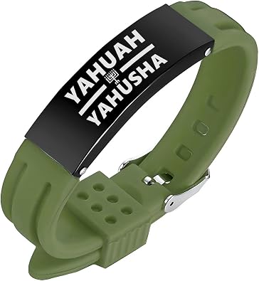 Yahuah Yahusha Bracelet Jewish Religious Faith Wristband Adjustable Silicone Bracelets for Men and Women