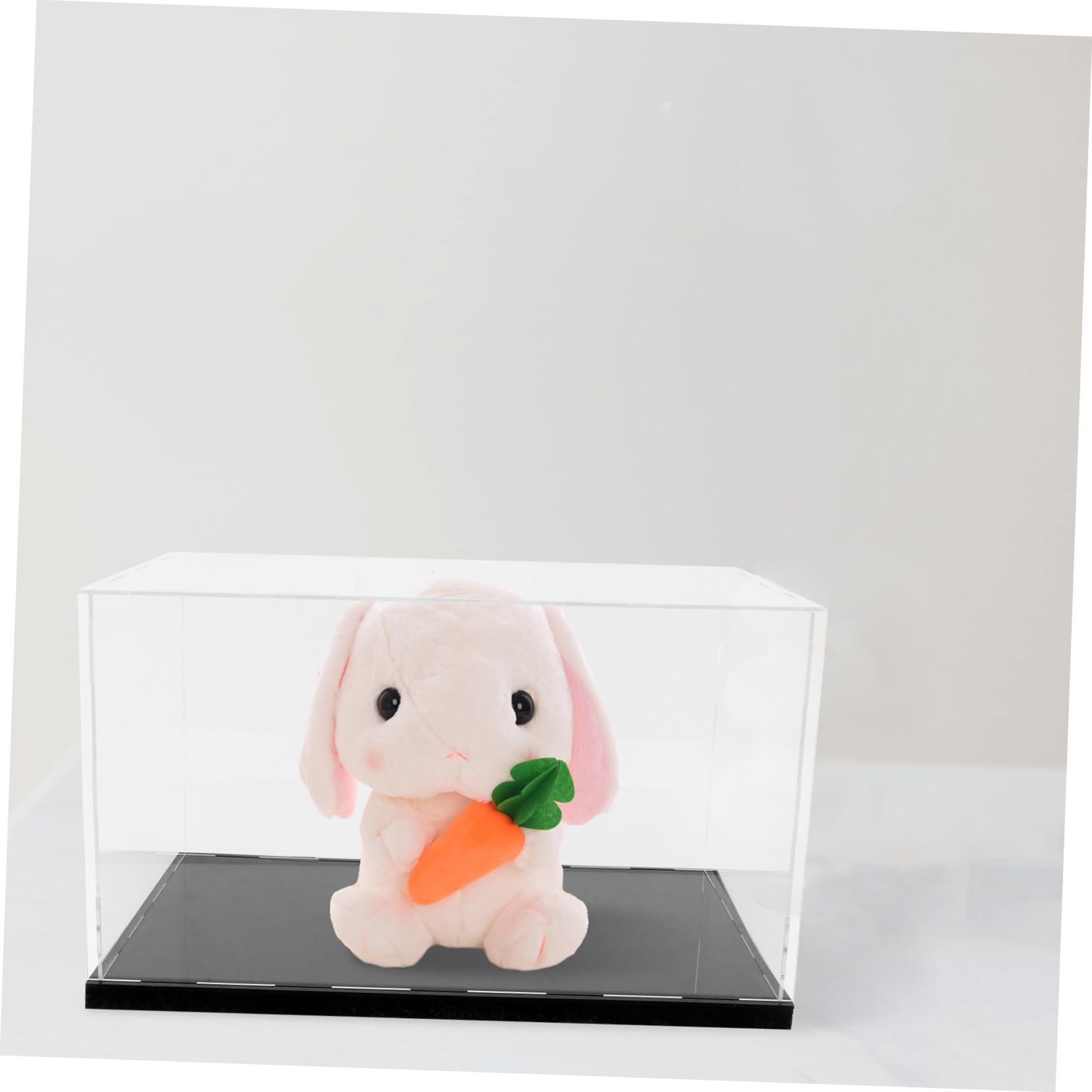 Vitrina Acrílica Transparente para Modelo Tapa, Caja de Exhibición Lisa y Plana, Protección Antipolvo Adecuada para Tiendas y Centros Comerciales
