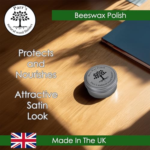 Beeswax Polish For Wood & Furniture- Clear Finish- 100% Organic - 250Ml - Contains No Solvent- All Natural & Eco Friendly - Protects & Enhances All Wood - 6