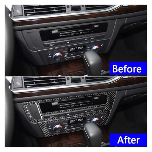 Embellecedor decorativo de consola para Audi A6 C7 (2012-2018) RHD, acabado interior elegante 4