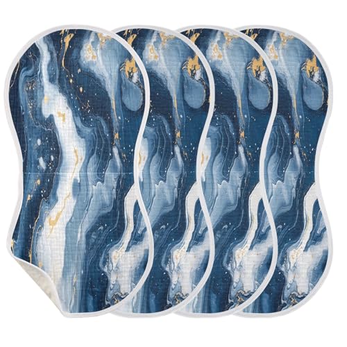 Marble Texture Burp Cloths Cotton Baby Washcloths,Large 22x11in Burping Cloth Absorbent and Soft for Newborn Baby Boys and Girls,2 Pack3