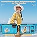 5K Underwater Camera 16FT Waterproof Camera with 32GB Card 64MP Autofocus Dual-Screen Selfie Underwater Camera for Snorkeling Waterproof Compact Floatable Digital Camera 1200mAh Battery Type-C (Blue)