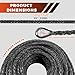 YUNPEAK Winch Rope Extension, 3/8'' x 50ft 27,000Lbs Synthetic Winch Extension Rope, Winch Extension Line for Off Road Vehicle ATV UTV SUV Jeep (Gray)