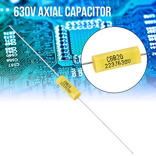 10 Pièces Condensateurs Axiaux 630 V Condensateur Axial à Film Polyester Condensateur Axial 0.022 UF Kit D'assortiment De Condensateurs à Film Polyester