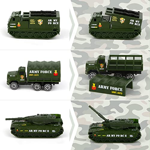 Dreamon Spielzeugautos Militär Fahrzeuge Spielzeug Set Mini Cars Modelle aus Metalllegierung für Kinder ab 3 Jahren,6 Pcs Weihnachten Geschenke