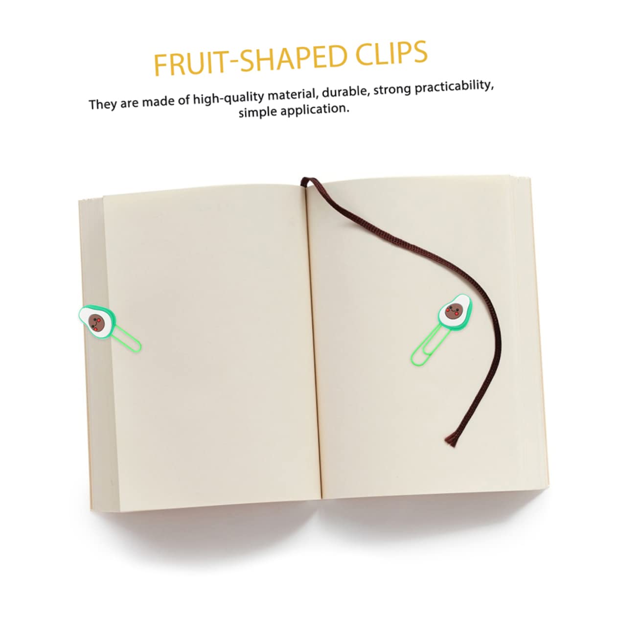 MAGICLULU 40pezzi Graffette Clip Per Documenti Decorative Per Scuola e Casa Graffette Creative Avocado