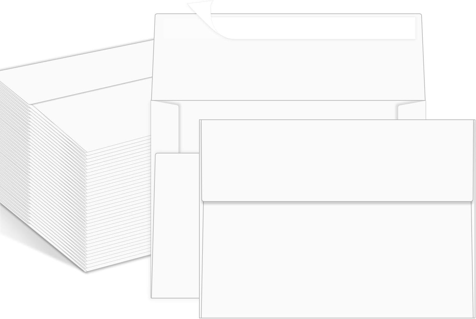 200 Packs White 5x7 envelopes, A7 Envelopes for Invitations Self Seal Printable for Greeting Cards, Weddings, Invitations, Photos, Postcards, Mailing (White 200 PCS)