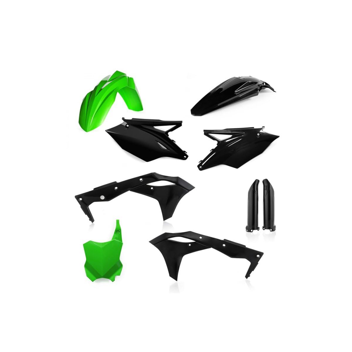 ACERBIS Kit completo de plástico Kawasaki KXF 250 2018 negro/verde